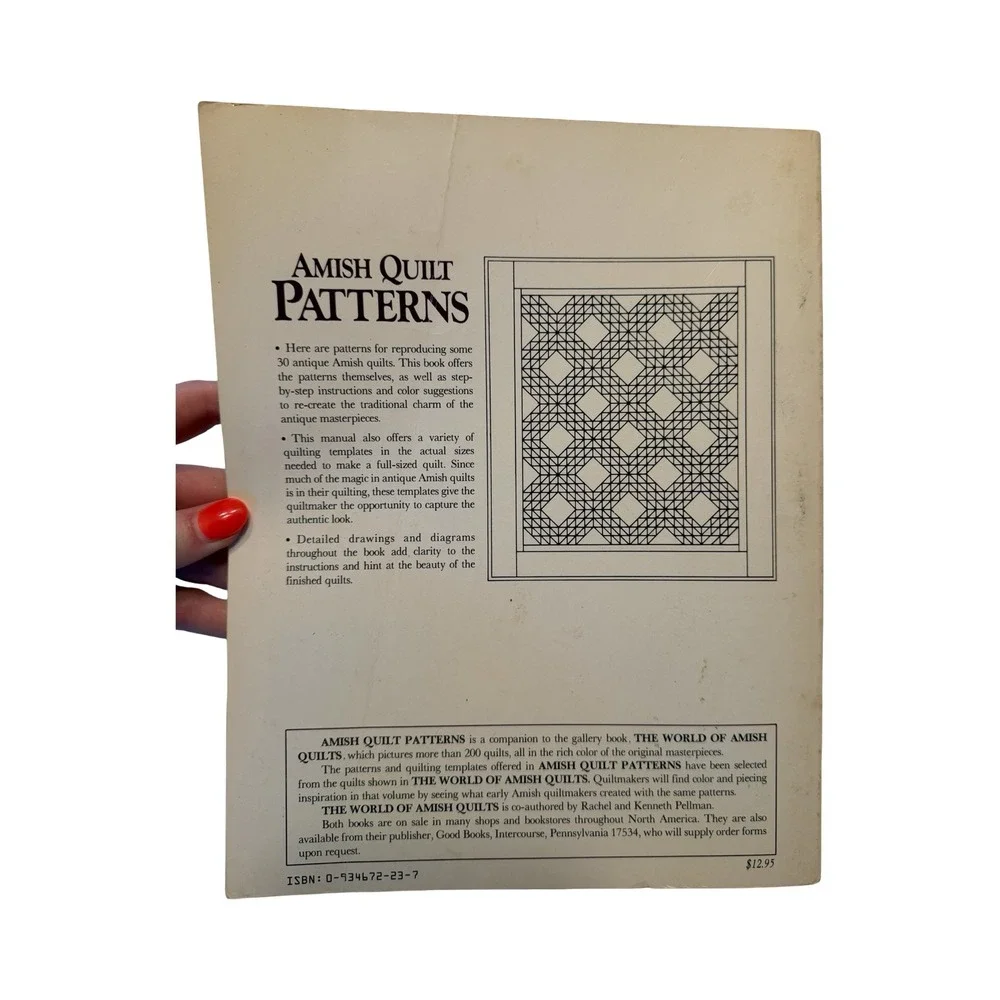 Amish Quilt Patterns Rachel T Pellman Vintage 1984 Good Books Instruction Manual